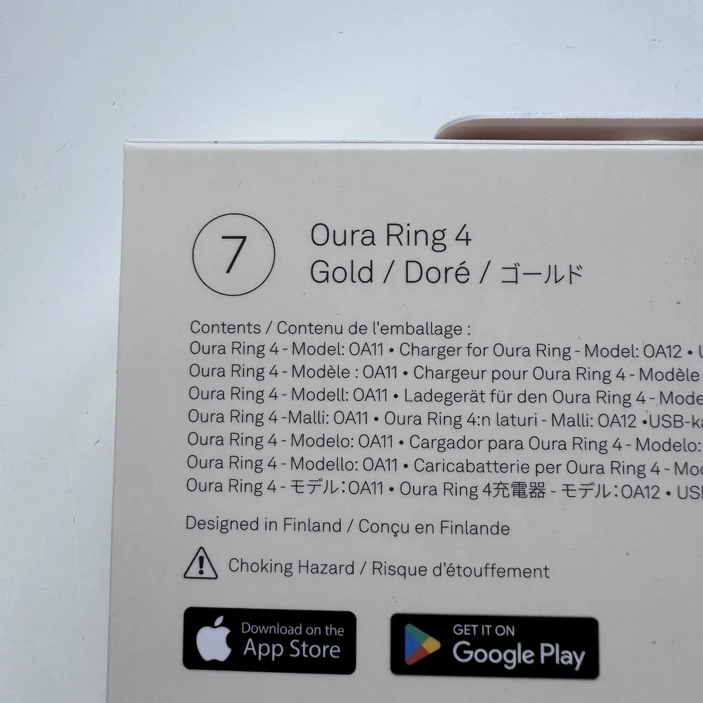 NEW OURA Ring Gen 4 Size 7 Gold Brand New Sealed Box Never Been Opened